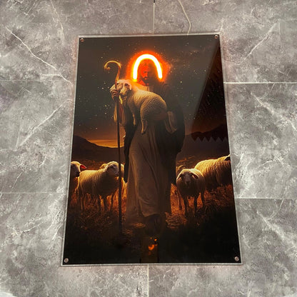 ChristlichesLicht Der Gute Hirte LED Poster