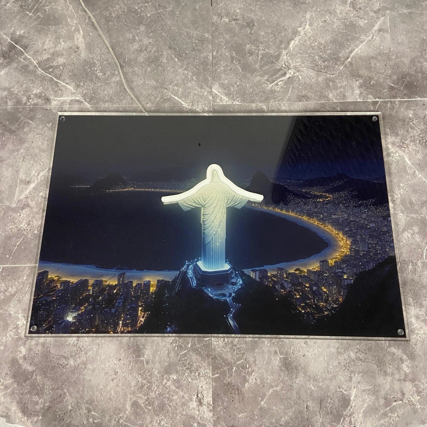 ChristlichesLicht Cristo Redentor LED Poster